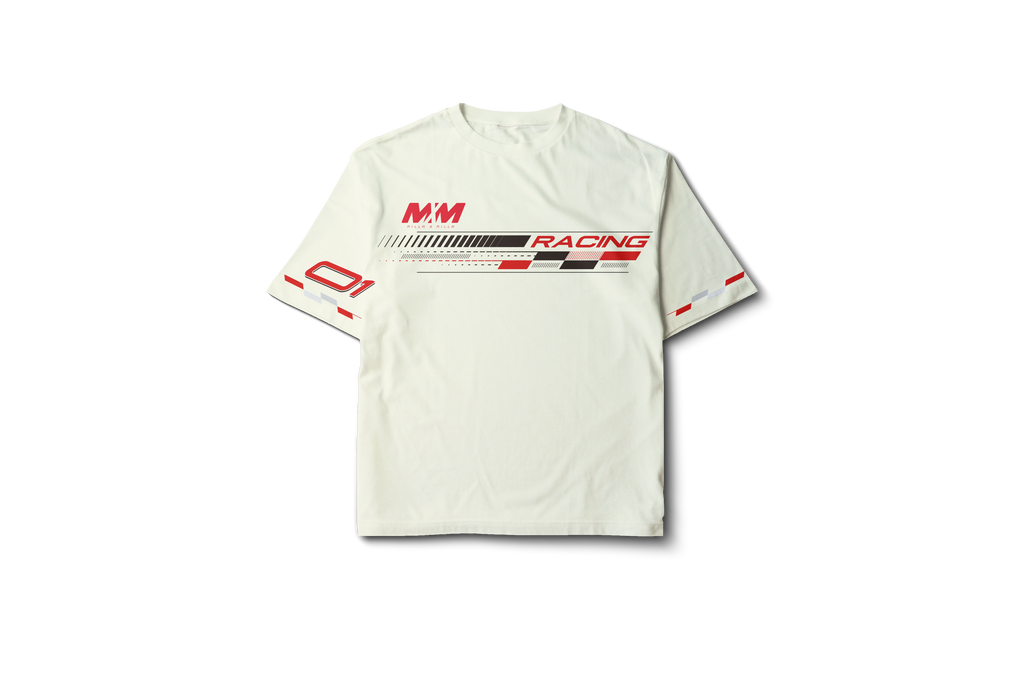 PLAYERA RACING MILLA X MILLA HUESO